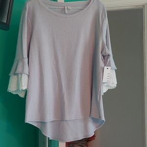 New summer blouse.  Blue, stretchy.